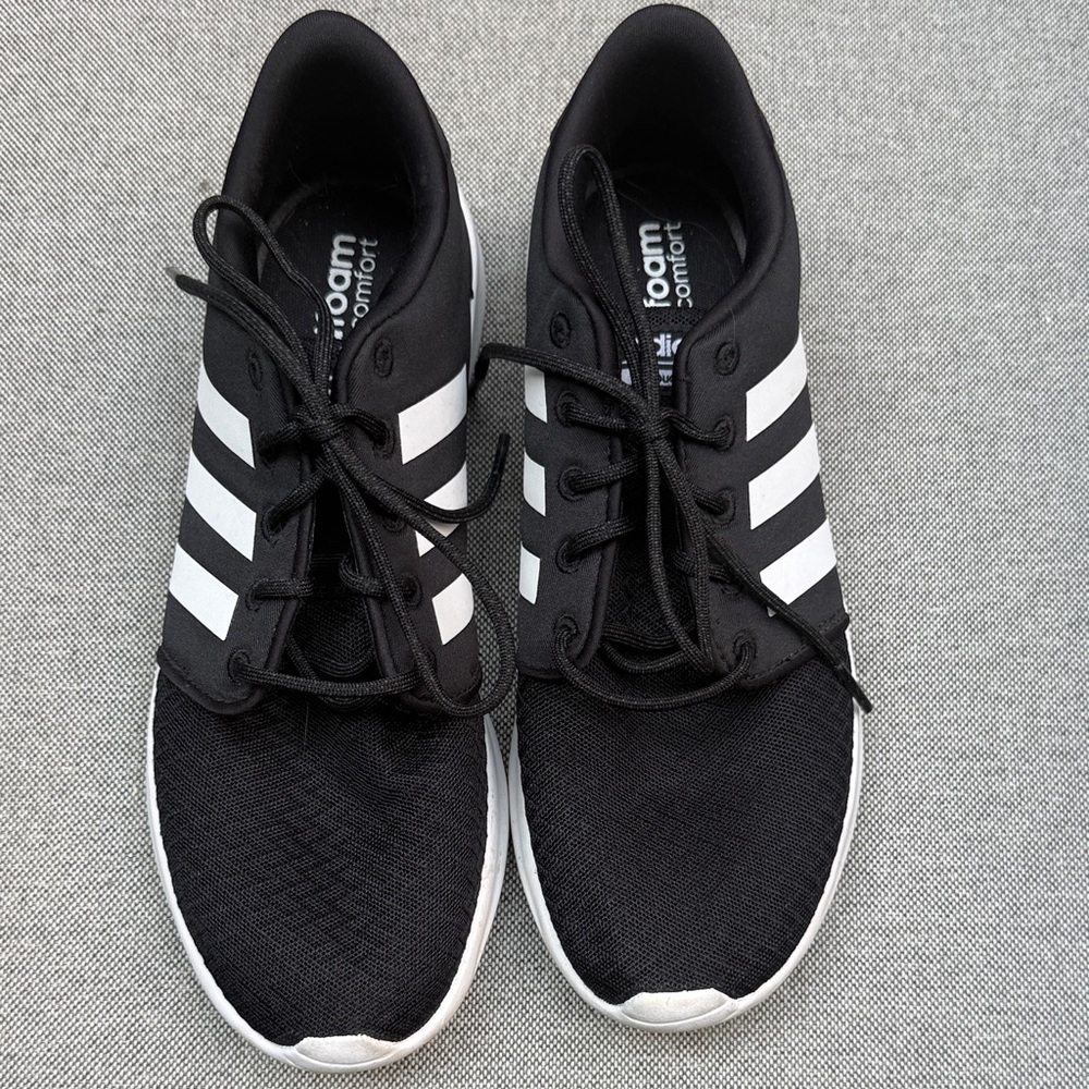 Adidas Black Sneakers with White Stripes